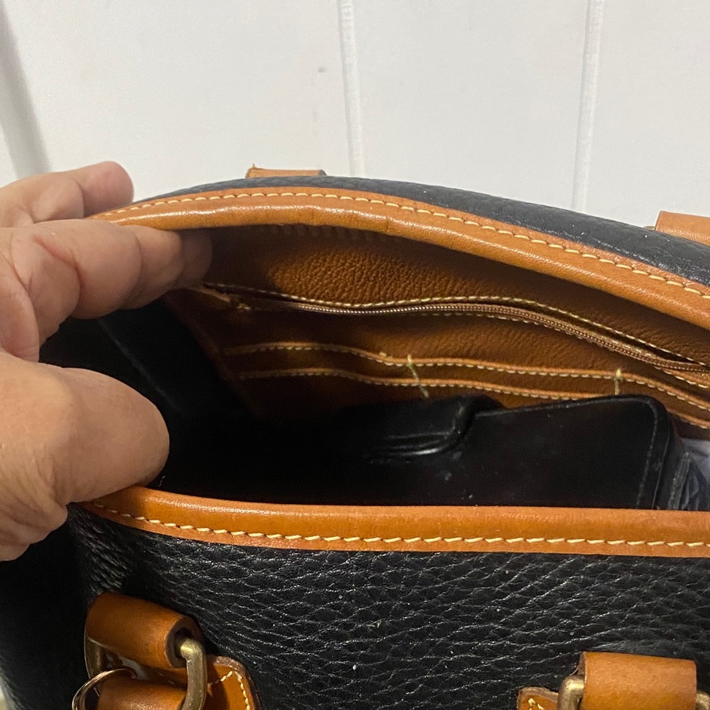 Dooney & Bourke Black and Brown Satchel - Picture 4 of 8